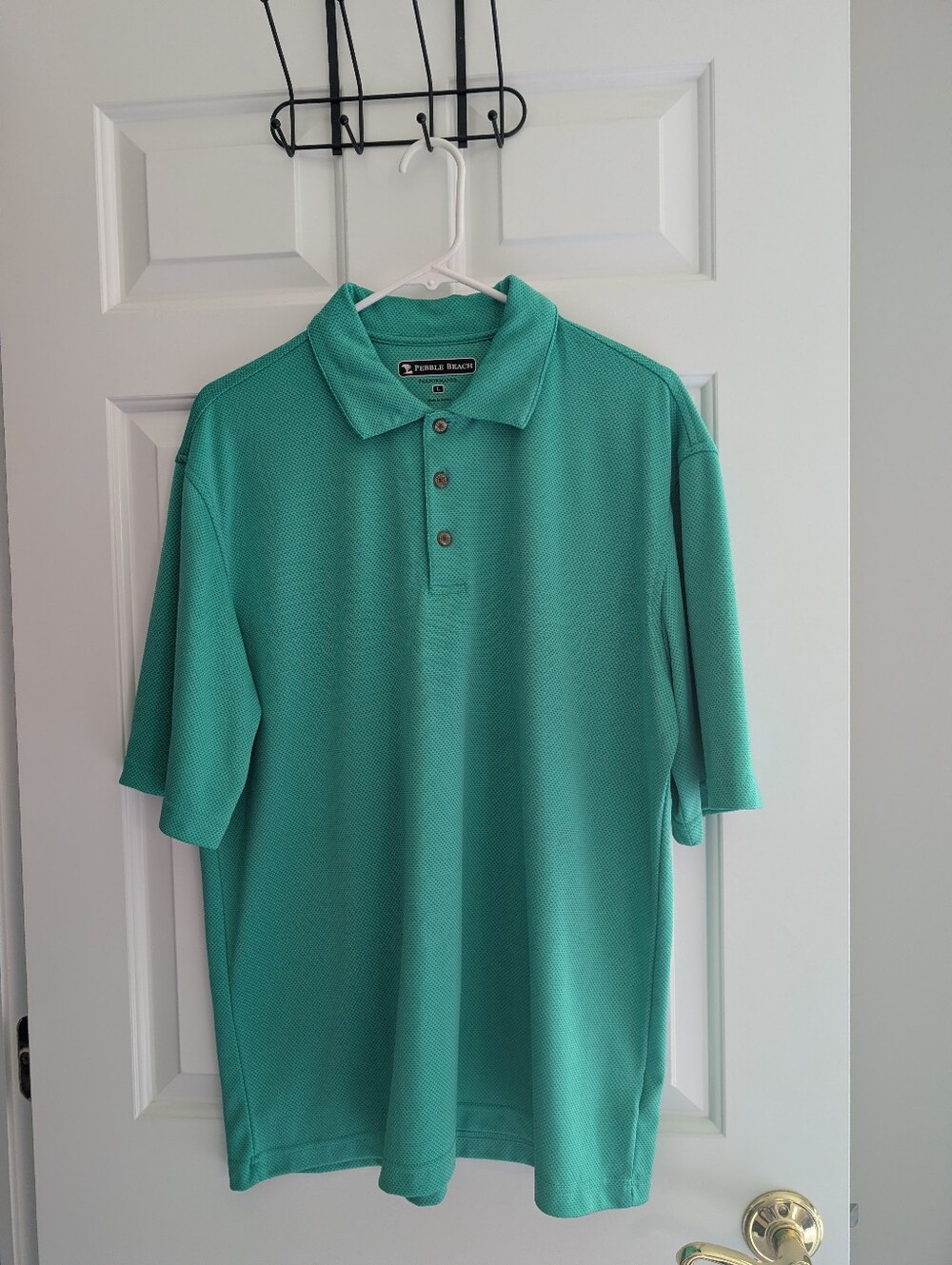 Pebble Beach Men's Green Golf Shirt